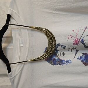 Necklace,animal print,brown vegan cord,gold tone hardware,choker